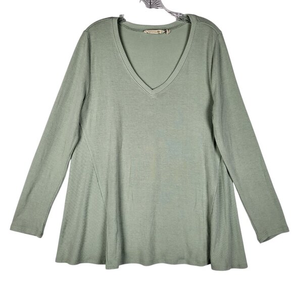 Soft Surroundings Sweaters - 2 for $30 Soft Surroundings Sweater Women's Large Sage Green V Neck Flared Soft